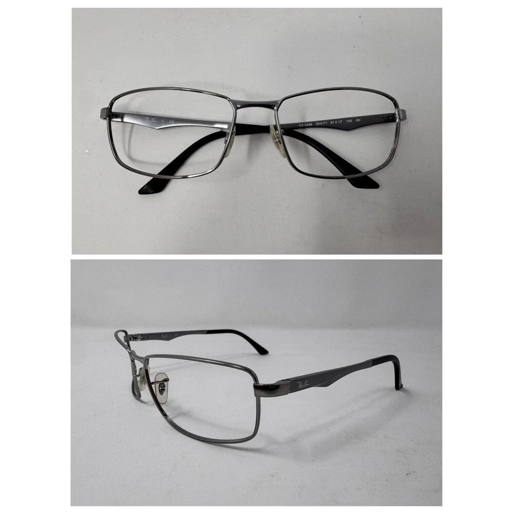 Ray-Ban RB3498 Sunglass Frames Only 61-17-135 Gunmetal 004/71